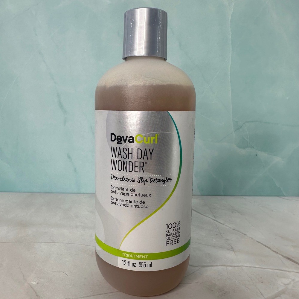 DevaCurl Wash Day Wonder Pre Cleanse Slip Detangler Hair Treatment 12 oz‎ New